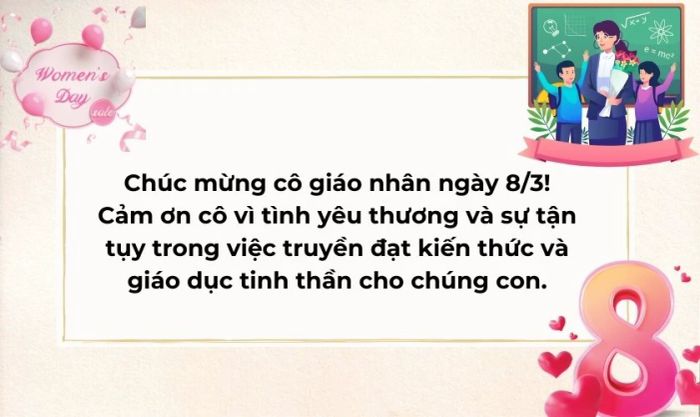 Lời chúc dành tặng cô giáo