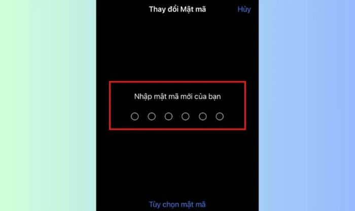 Nhấn chọn Thay đổi mật mã để bắt đầu quá trình thay đổi mật khẩu