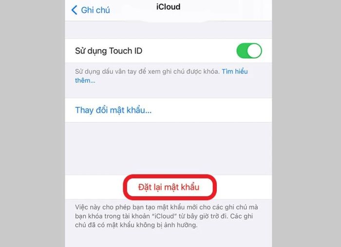 Cách mở khóa ghi chú khi quên mật khẩu