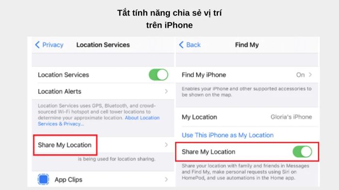 Hướng dẫn tắt tính năng chia sẻ vị trí cụ thể