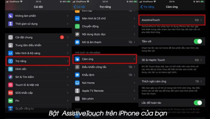 Sử dụng AssistiveTouch