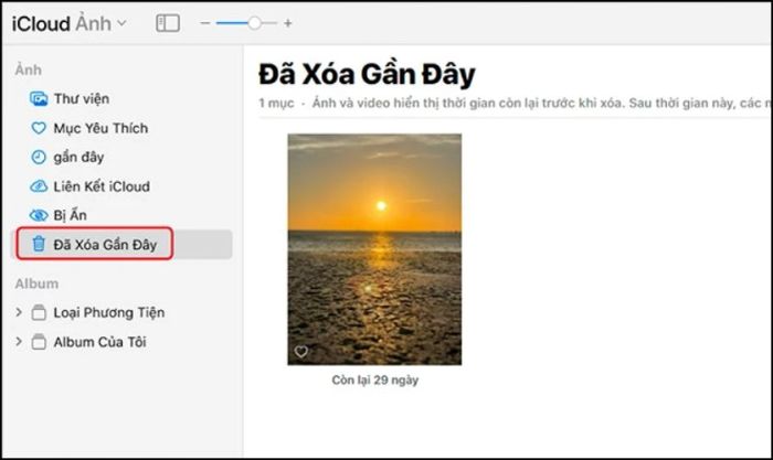 Khôi phục ảnh đã xóa trên iPhone thông qua iCloud.com