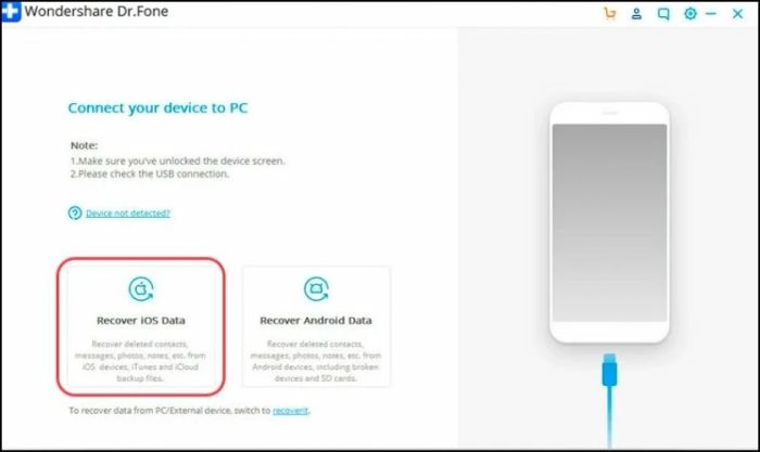 Ứng dụng khôi phục ảnh đã xóa trên iPhone - dr.fone