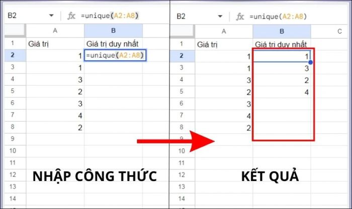 Lý do Excel không có hàm UNIQUE