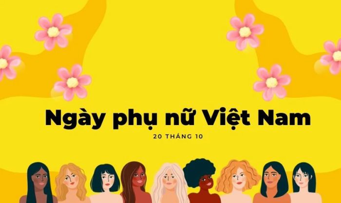 Phông nền 20/10 đẹp màu vàng mới nhất