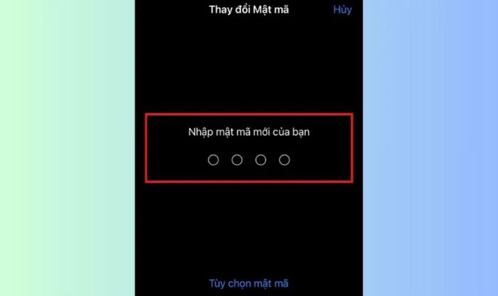 Nhập 4 số mật mã và xác nhận lại để hoàn thành