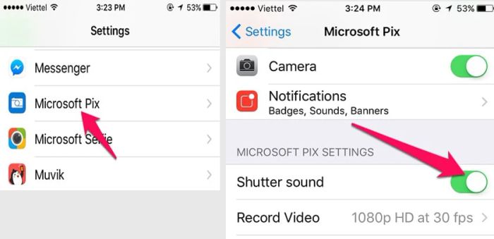 Hướng dẫn tắt tiếng chụp ảnh trên các dòng iPhone xách tay từ Hàn Quốc và Nhật Bản