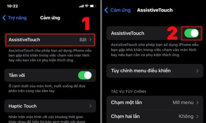 Kích hoạt nút Home ảo trên iPhone