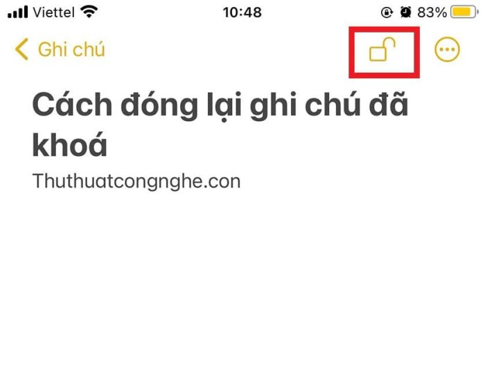 Cách đóng ghi chú đã khóa