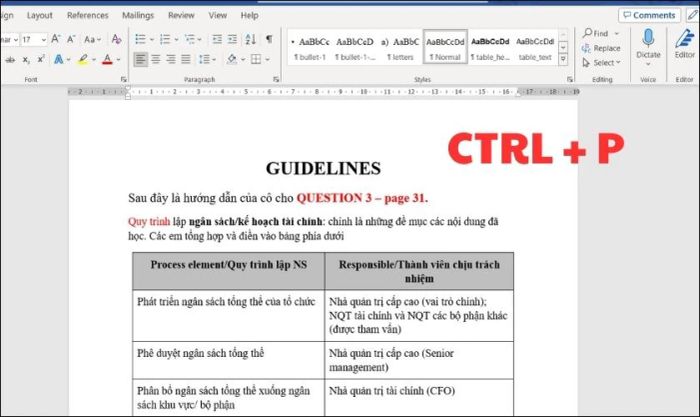 Hướng dẫn chi tiết cách in tài liệu Word, Excel dưới định dạng PDF