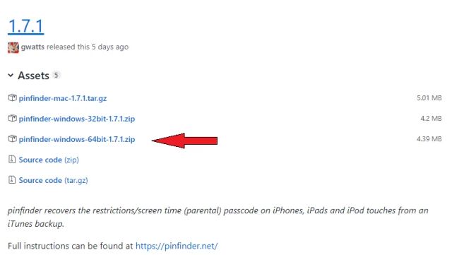 Cài đặt Pinfinder trên hệ điều hành Windows