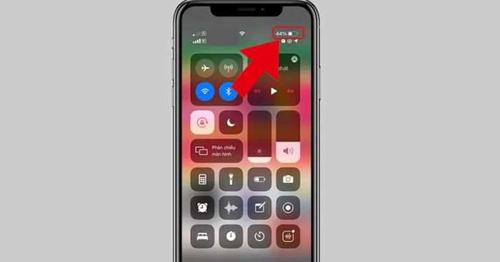 Cách bật hiển thị phần trăm pin trên iPhone 11, X.