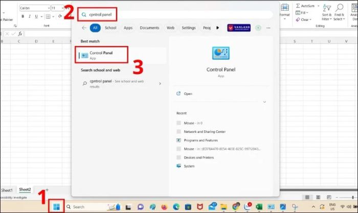 Chuyển đổi dấu phẩy thành dấu chấm bằng Control Panel trên Windows 10, 11