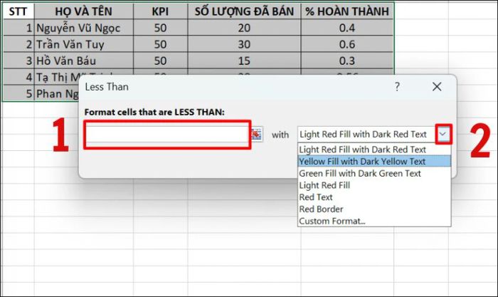 Chỉnh sửa màu sắc ô