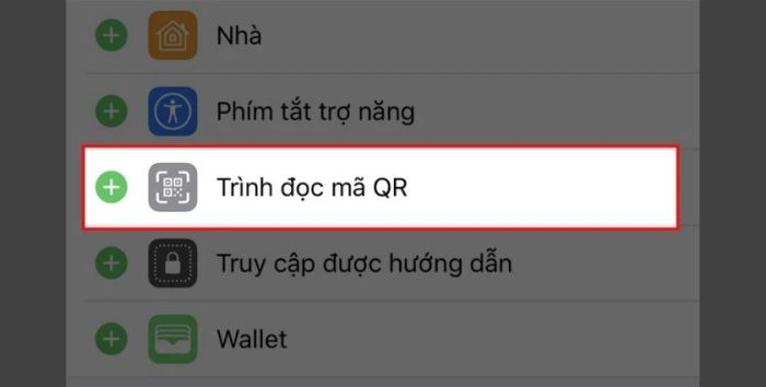 Nhấn vào biểu tượng dấu cộng (+) để thêm tính năng.