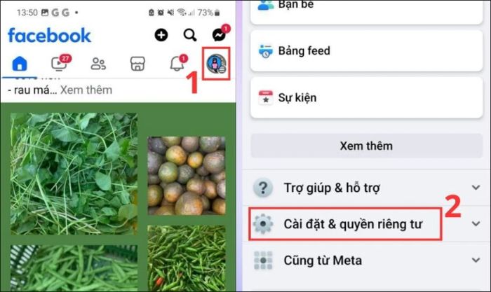 Khởi động ứng dụng Facebook