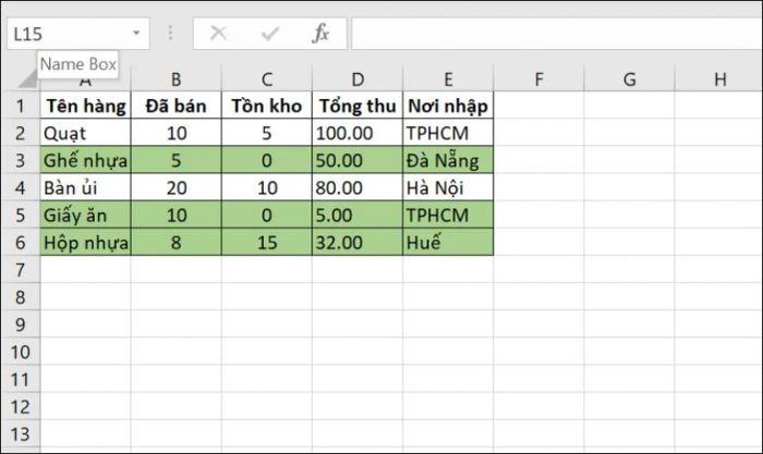 Cách thực hiện tô màu theo điều kiện trong Excel