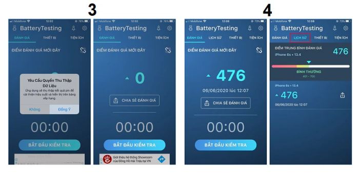 Hướng dẫn sử dụng Battery Testing để kiểm tra pin