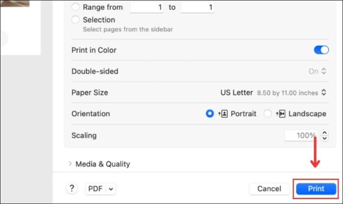 Sau khi điều chỉnh, bạn chỉ cần nhấn Print để hoàn thành quá trình in
