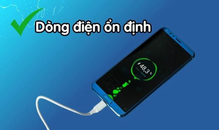 Độ ổn định của dòng điện khi sạc ảnh hưởng trực tiếp đến thời gian sạc đầy pin