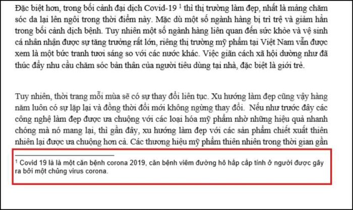 Lý do sử dụng Footnote trong Word là gì?