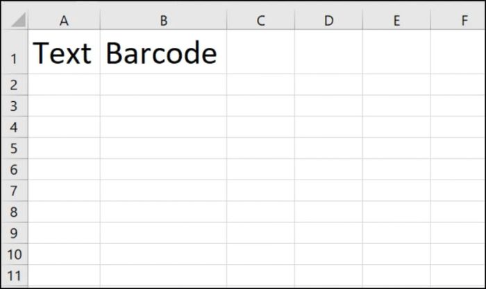 Hướng dẫn tạo mã vạch trong Excel bằng công thức