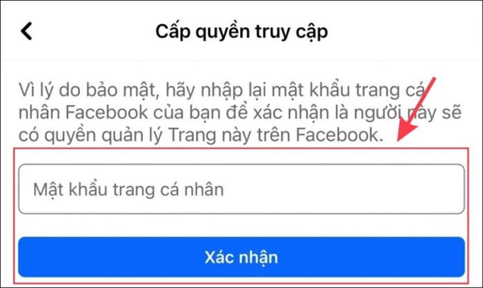 Bạn cần nhập mật khẩu và chọn Xác nhận để hoàn thành