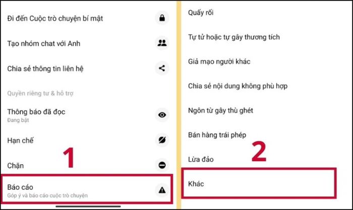 Hướng dẫn đơn giản cách chuyển tin nhắn vào mục Spam trên Messenger bằng điện thoại