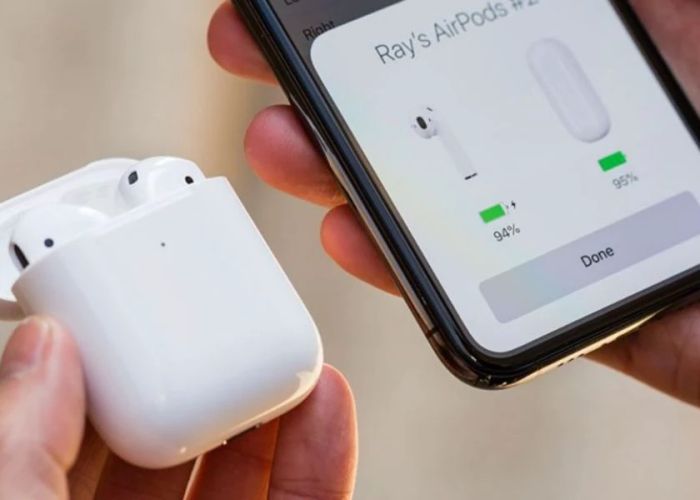 iphone đang kết nối với thiết bị âm thanh bên ngoài