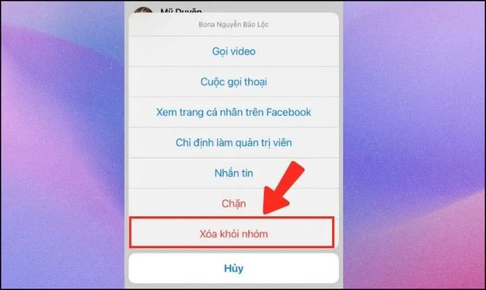 Bạn nhấn vào Tên của thành viên đó