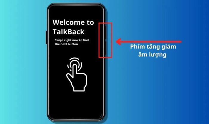 Nhấn giữ tổ hợp phím âm lượng để tắt TalkBack trên OPPO