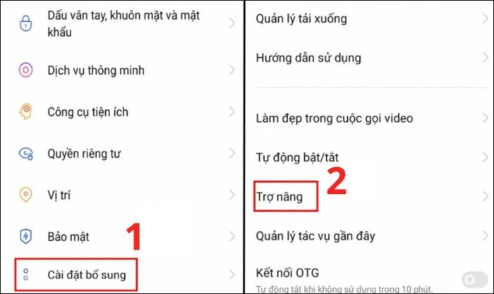 Hướng dẫn tắt TalkBack trên OPPO thông qua ứng dụng Cài đặt