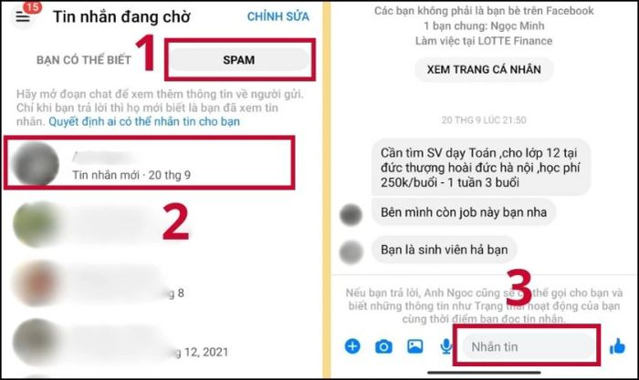 Hướng dẫn đơn giản cách loại bỏ tin nhắn Spam trên Messenger bằng điện thoại