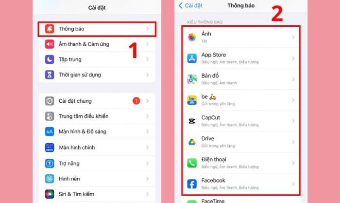 Tắt thông báo cho các ứng dụng không quan trọng