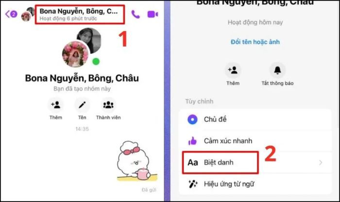 Bạn nhấn vào Tên nhóm