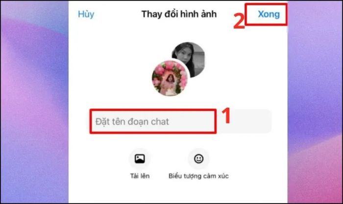 Nhập tên mới mà bạn muốn đặt cho nhóm