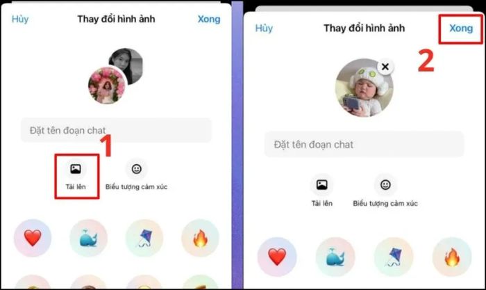 Bạn chọn Tải lên và chọn hình ảnh bạn muốn thay đổi
