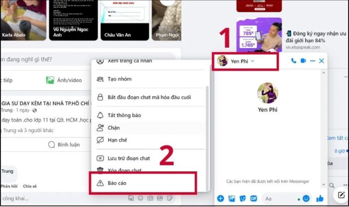 Hướng dẫn nhanh chóng cách chuyển tin nhắn vào mục Spam trên Messenger bằng máy tính