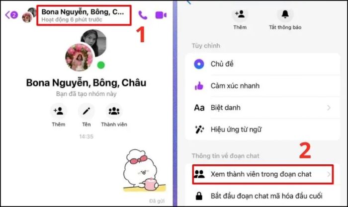 Đầu tiên, bạn mở nhóm chat của mình