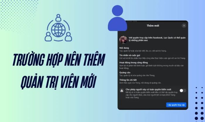 Những tình huống cần thêm quản trị viên cho Fanpage