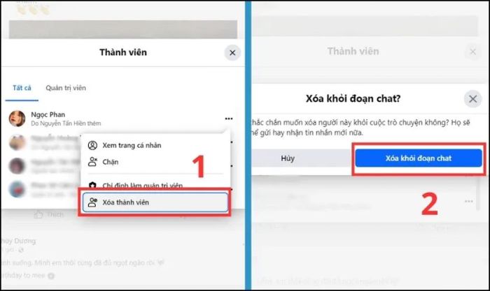 Hướng dẫn loại bỏ thành viên khỏi nhóm Messenger trên máy tính
