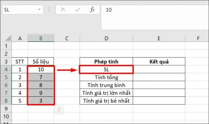Sử dụng hàm INDIRECT với các vùng dữ liệu đã đặt tên