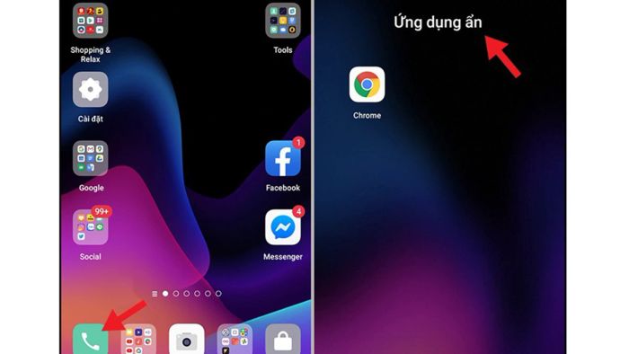Hướng dẫn cách khôi phục ứng dụng bị ẩn trên điện thoại Oppo