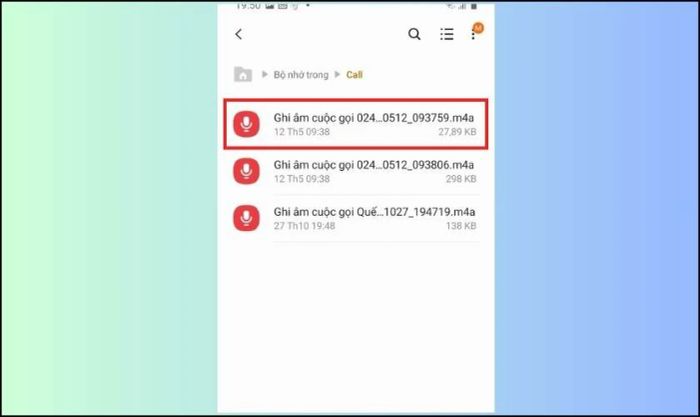 Các bản ghi âm cuộc gọi trên điện thoại Samsung