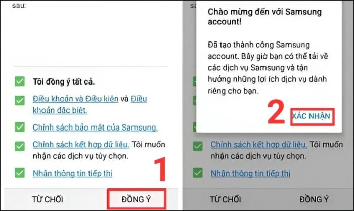 Nhấn Xác nhận khi cửa sổ thông báo xuất hiện