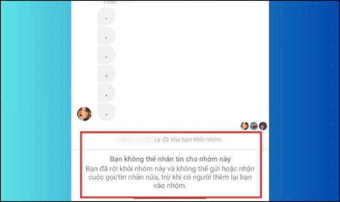 Thành viên bị loại khỏi nhóm Messenger có nhận biết được việc này không?