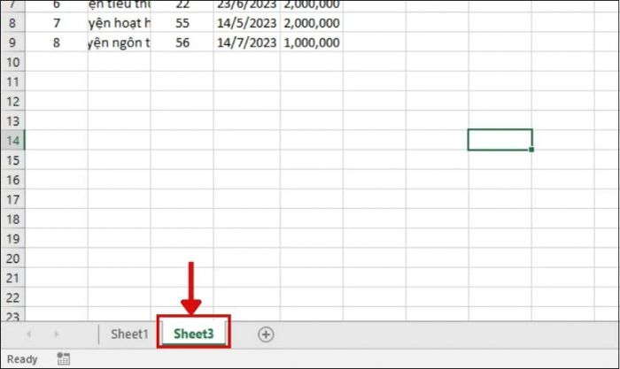 Chọn Sheet cần ẩn