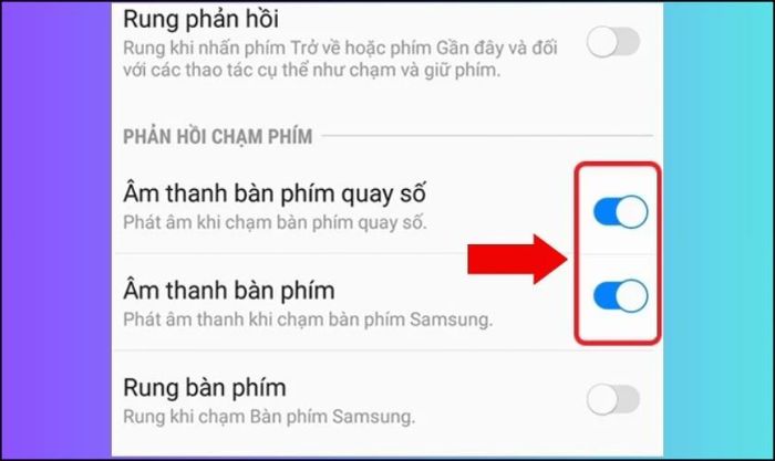 Cách bật lại tiếng bàn phím trên điện thoại Samsung