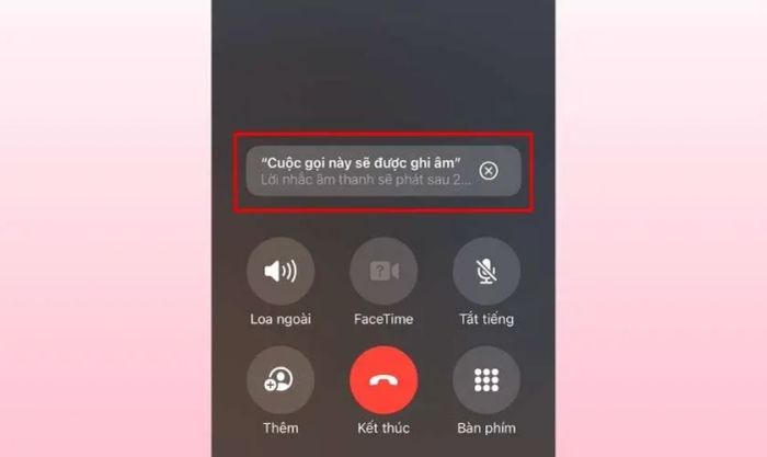 Điều kiện đối với người nhận cuộc gọi bị ghi âm trên iOS 18