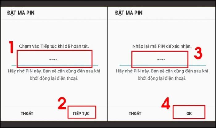 Nhập lại mật khẩu mới để xác nhận